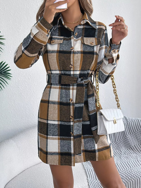 plaid-button-front-tie-waist-shirt-dress-OhSoStyled-Sophia's-Style-10