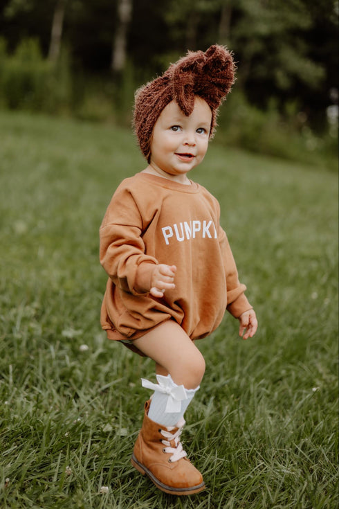 pumpkin-sweatshirt-romper-Little Joy Co. at Sophia's Style-1