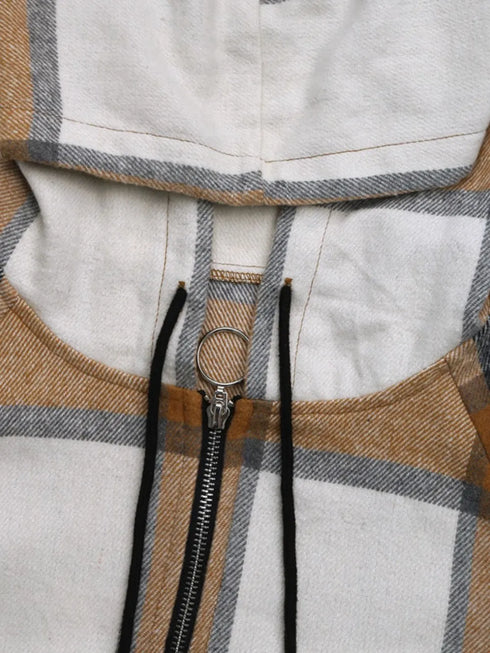 drawstring-plaid-zip-up-long-sleeve-hooded-outerwear-Sophia's Style-8