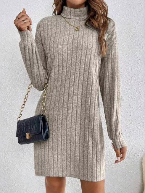 ribbed-knit-turtleneck-mini-dress-OhSoStyled-Sophia's-Style-1