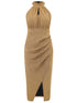 slit-ruched-mock-neck-sleeveless-dress OhSoStyled at Sophia's Style-15