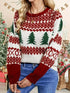 christmas-tree-pattern-round-neck-sweater-Sophia's Style-2