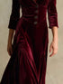 velvet-button-front-3-4-sleeve-maxi-dress-OhSoStyled-Sophia's-Style-9