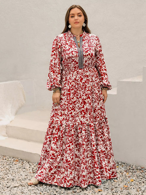 plus-size-floral-print-long-sleeve-maxi-dress-OhSoStyled-Sophia's-Style-5