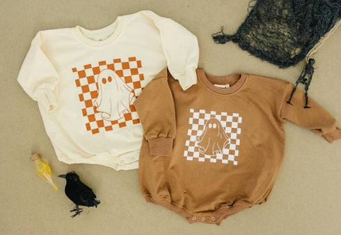 checkered-ghost-sweatshirt-romper-Little Joy Co. at Sophia's Style-1