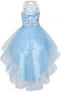 Cinderella Couture Girls Multi Color Crystal Pearl Halter Pageant Dress 4-16 - SophiasStyle.com