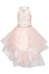 Cinderella Couture Girls Multi Color Crystal Pearl Halter Pageant Dress 4-16 - SophiasStyle.com