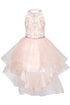 Cinderella Couture Girls Multi Color Crystal Pearl Halter Pageant Dress 4-16 - SophiasStyle.com