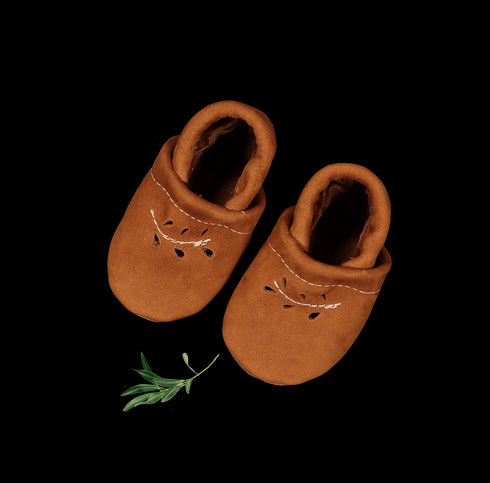 the-leather-mocc-cognac Lovely Littles - Sophia's StyleShoes-1