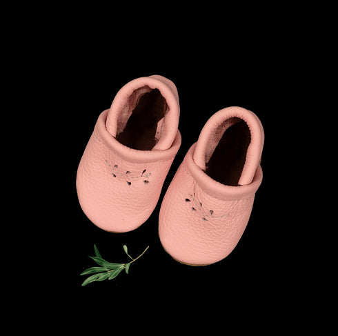 the-leather-mocc-coral Lovely Littles - Sophia's StyleShoes-1