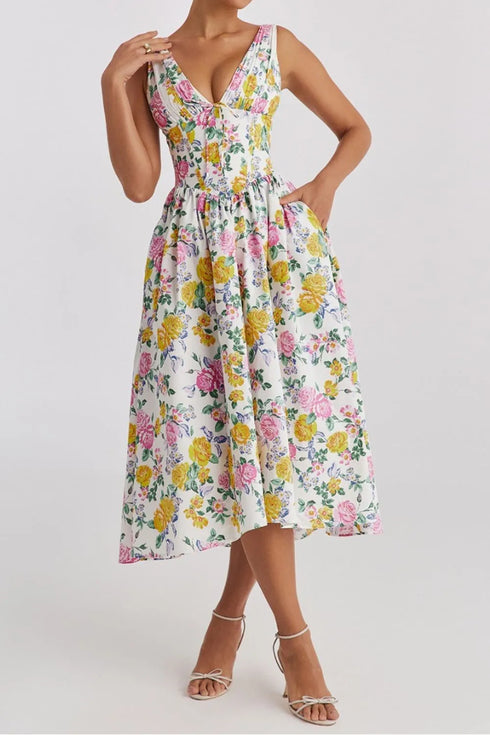 floral-v-neck-sleeveless-midi-dress-with-pockets OhSoStyled at Sophia's Style-3