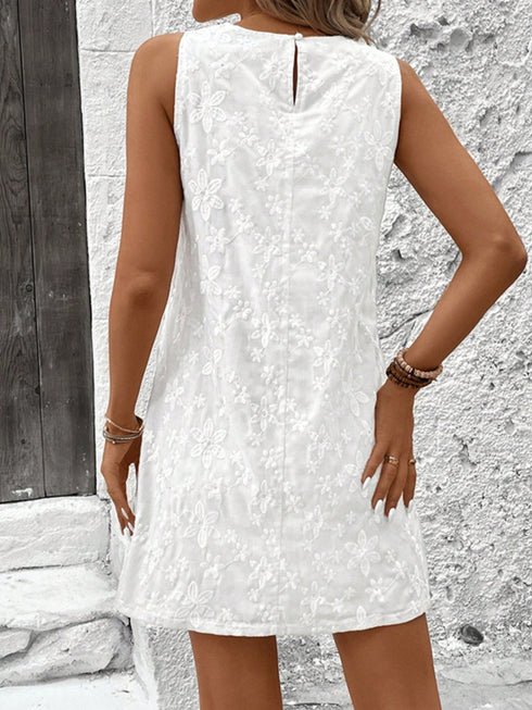 texture-round-neck-sleeveless-mini-tank-dress OhSoStyled - Sophia's Style-3