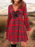plaid-v-neck-tie-front-mini-dress-Sophia's Style-4