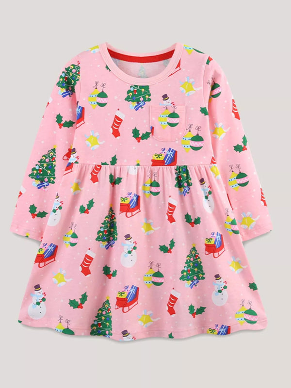 childrens-christmas-print-long-sleeve-casual-dress-ohso-kids-sophias-style-1