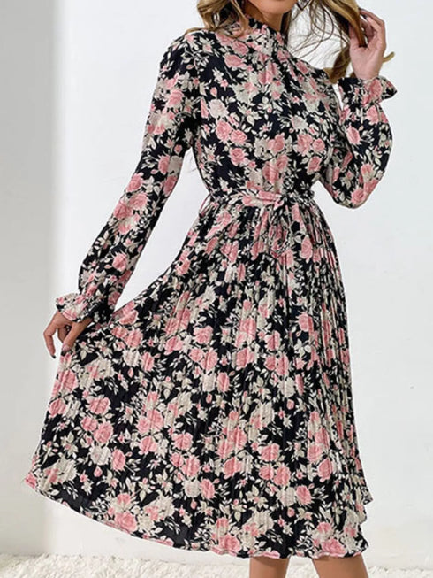 floral-print-long-sleeve-pleated-midi-dress-OhSoStyled-Sophia's-Style-7