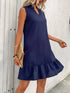 ruffled-hem-notched-sleeveless-dress OhSoStyled - Sophia's Style in Navy-3