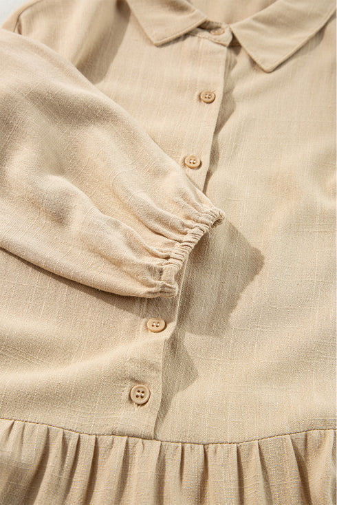 tiered-collared-neck-balloon-sleeve-shirt-dress OhSoStyled - Sophia's Style-18