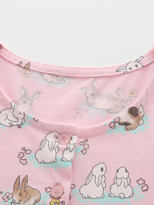 childrens-bunny-print-round-neck-casual-dress-ohso-kids-sophias-style-3