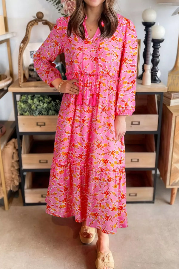 floral-print-tie-neck-midi-dress-OhSoStyled-Sophia's-Style-1