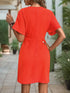 perfee-ruched-high-low-short-sleeve-dress-Sophia's Style-2