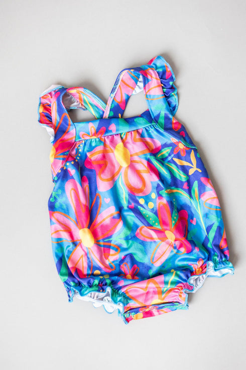 springing-around-ruffle-cross-back-romper Mila & Rose - Sophia's Style-Springing Around Ruffle Cross Back Romper-0-3M--1