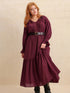 plus-size-swiss-dot-tie-neck-flounce-sleeve-maxi-dress OhSoStyled - Sophia's Style-1