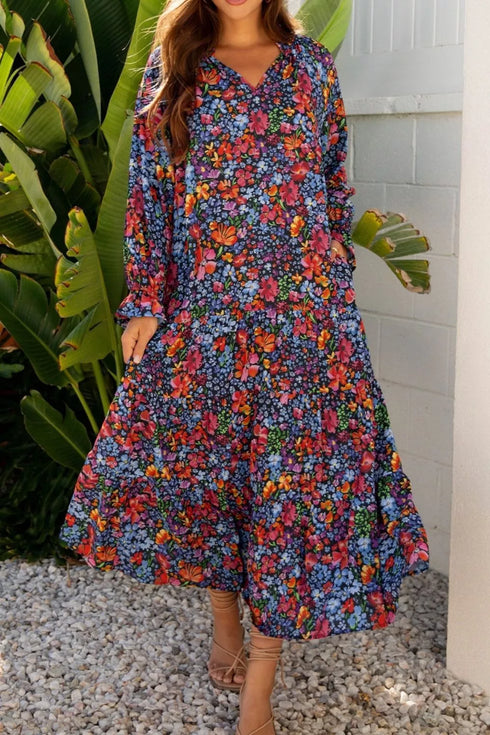 floral-print-flounce-sleeve-dress-OhSoStyled-Sophia's-Style-2