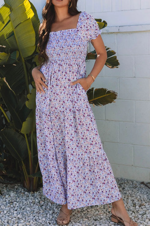 tiered-floral-shirred-high-waist-maxi-dress OhSoStyled - Sophia's Style in Lavender-4