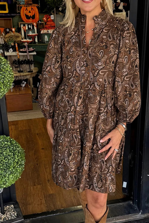 paisley-print-notched-mini-dress-OhSoStyled-Sophia's-Style-1