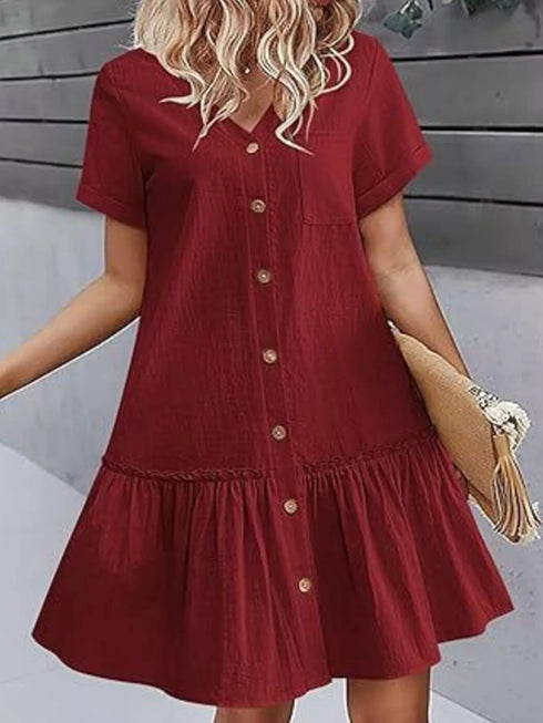 full-size-button-front-short-sleeve-tiered-dress-plus-size-OhSoStyled-Sophia's-Style-17