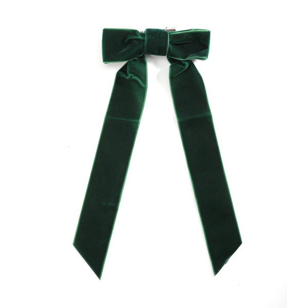 dark-green-long-tails-hair-bow-lil-cactus-sophias-styleHair Accessory-1
