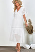 swiss-dot-v-neck-short-sleeve-midi-dress Sophia's Trends - Sophia's Style-White-XL