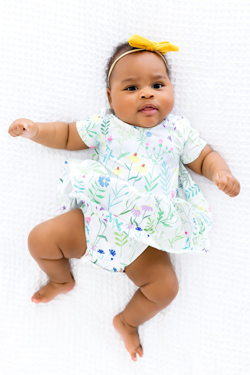 spring-dandelion-floral-s-s-twirl-bodysuit Mila & Rose - Sophia's StyleTwirl Bodysuit-1