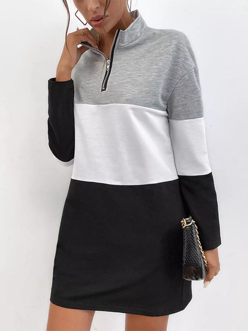 color-block-zip-front-casual-dress-OhSoStyled-Sophia's-Style-4