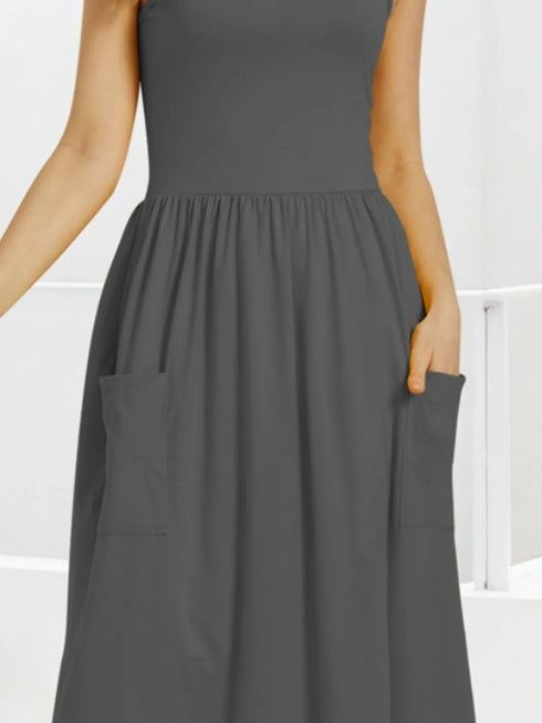 scoop-neck-midi-dress-with-pockets OhSoStyled - Sophia's Style in Dark Gray-6