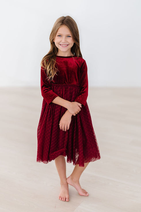 cranberry-velvet-tutu-dress Mila & Rose - Sophia's Style-5