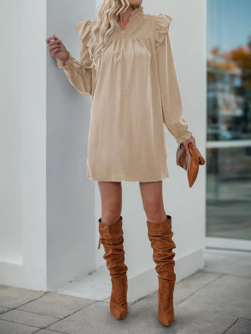 ruffled-notched-long-sleeve-dress-OhSoStyled-Sophia's-Style-3