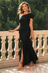 one-shoulder-ruched-maxi-dress Sophia's Trends - Sophia's Style-Black-M
