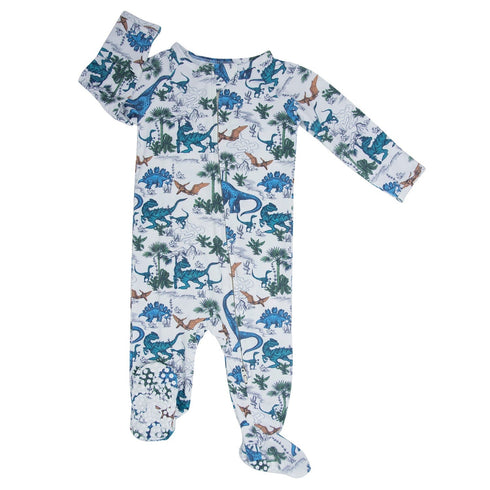 dinosaur-adventures-zipper-footie Sweet Bamboo - Sophia's StyleFooties-1