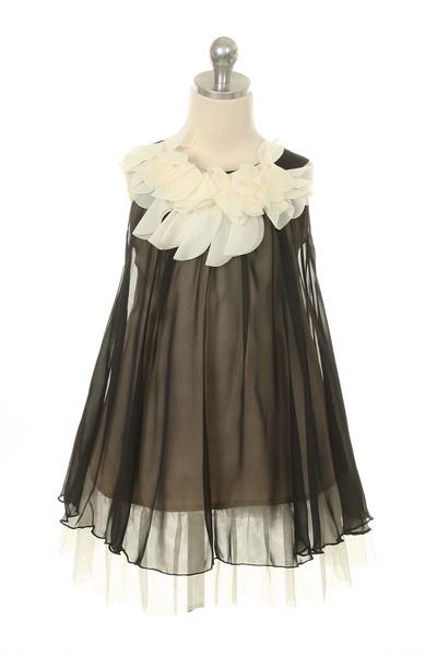 Big Girls Turquoise White Chiffon Easter Dress 12 - SophiasStyle.com