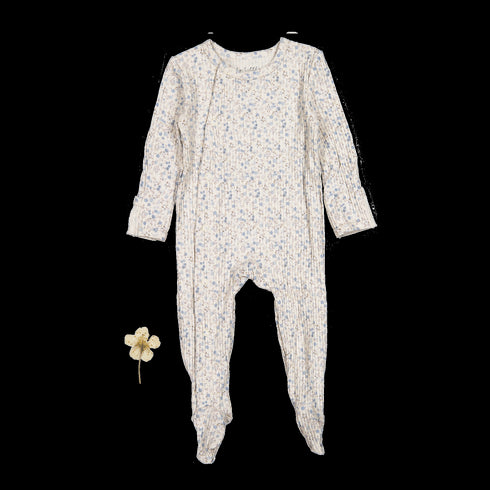 the-printed-snap-romper-dusty-blue-floral Lovely Littles - Sophia's StyleFront Snap Romper-1