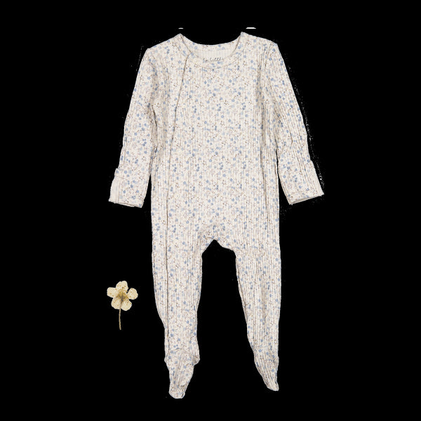 the-printed-snap-romper-dusty-blue-floral Lovely Littles - Sophia's StyleFront Snap Romper-1