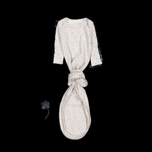 the-printed-baby-gown-dusty-blue-floral Lovely Littles - Sophia's StyleBaby Gown-1