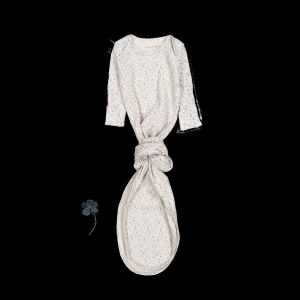 the-printed-baby-gown-dusty-blue-floral Lovely Littles - Sophia's StyleBaby Gown-1