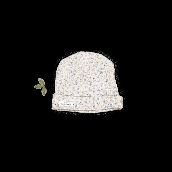 the-printed-hat-dusty-blue-floral Lovely Littles - Sophia's StyleHat-1