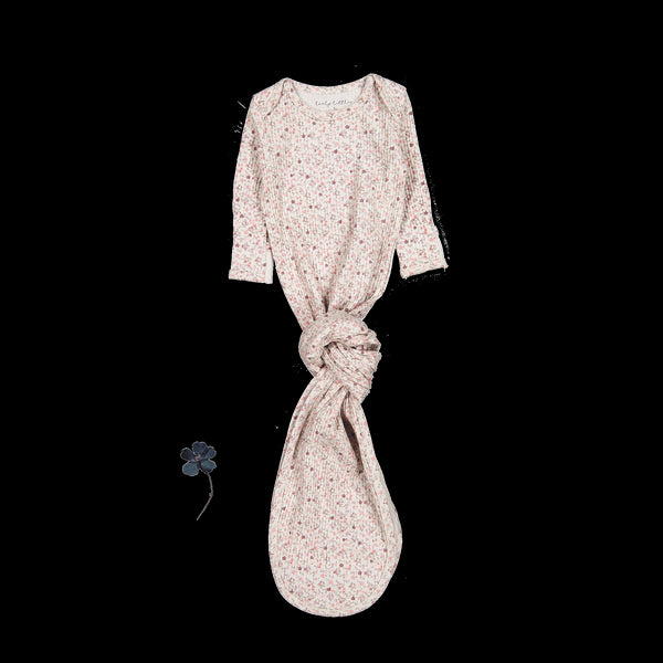 the-printed-baby-gown-dusty-mauve-floral Lovely Littles - Sophia's StyleBaby Gown-1