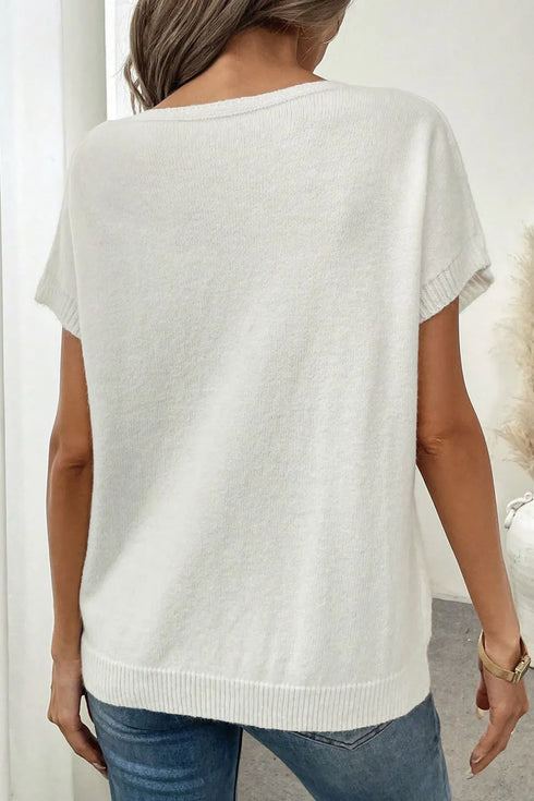 bow-pattern-knit-short-sleeve-sweater-Sophia's Style-3