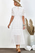 swiss-dot-v-neck-short-sleeve-midi-dress Sophia's Trends - Sophia's Style-White-M