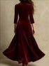 velvet-button-front-3-4-sleeve-maxi-dress-OhSoStyled-Sophia's-Style-8