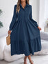 long-sleeve-tiered-button-front-midi-dress-OhSoStyled-Sophia's-Style-1